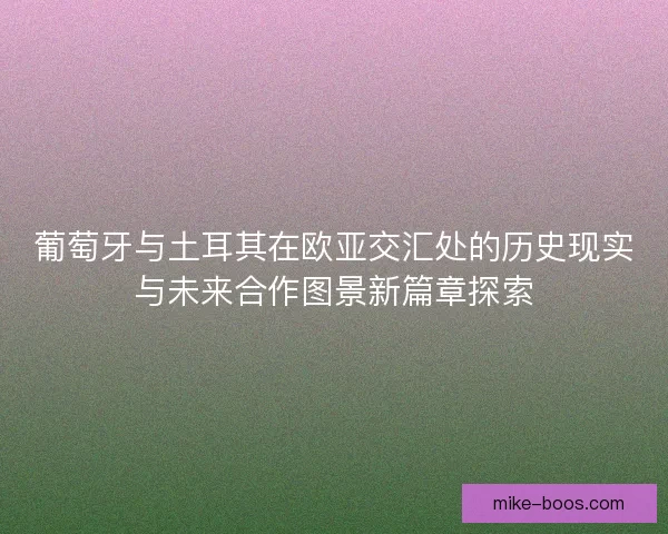 葡萄牙与土耳其在欧亚交汇处的历史现实与未来合作图景新篇章探索